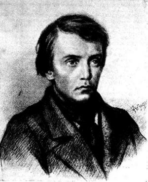 Белинский. Автолитография И. А. Астафьева, 1881 г.