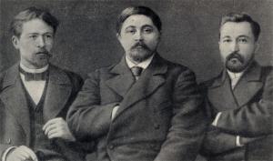 А. П. Чехов, Д. Н. Мамин-Сибиряк, И. Н. Потапенко. 1895 г.